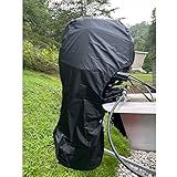 FLYMEI Capa De Motor De Popa Para Motor De 0-5 HP- Capa Completa De Motor De Barco Impermeável 600D Tecido Oxford Resistente Com Revestimento PU- Capas De Capô De Motor De Popa à Prova De Vento Com