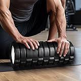 Foam Roller Rolo De Espuma 33cm De Alta Densidade Para Exercícios  Massagens E Recuperação Muscular Preto 