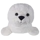 Foca De Pelúcia Branca 32cm Fofy