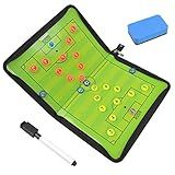 FOCCTS Quadro Magnético De Treinamento De Futebol- Prancheta Tática De Treinadores De Futebol Com 26 ímãs- Marcador Apagável A Seco- Borracha- Placa Tática De Futebol Dobrável E Portátil