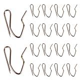 FOCMKEAS 20 Ganchos De Cortina De Aço Carbono Bronze Plissado Ganchos De Cortina 0-91- -23 Mm- De Comprimento Zinco - Gancho De Cortina De Pino De Revestimento E Pino Para Cortinas De Janela De Porta