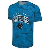 FOCO Camiseta Masculina NFL Oficialmente Licenciada Com Logotipo Wordmark Camo Performance Game Day Team Color Gola Redonda Carolina Panthers Azul P