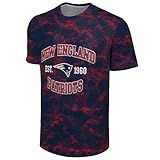 FOCO Camiseta Masculina NFL Oficialmente Licenciada Estabelecida Wordmark Camo Performance Throwback Team Com Gola Redonda New England Patriots Azul Marinho G