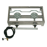 Fogão 2 Bocas Inox Alta Pressão P Casa Camping Caminhão 110v 220v