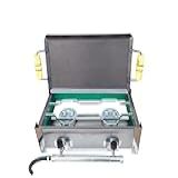 FOGÃO 2 BOCAS INOX CHAPA BIFETEIRA CAMINHONEIRO KIT GÁS