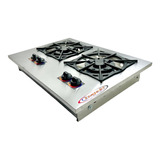 Fogão 2 Bocas Q Duplos Cooktop Inox Alvenaria Embutir 30x30