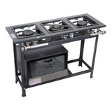 Fogão 3 Bocas Industrial C Forno Porta De Vidro Itajobi
