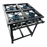 Fogão 4 Bocas 2 Qs 2qd Industrial 30x30 Baixa Pressão Lu