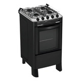 Fogão 4 Bocas A Gás Esmaltec Pérola 4114 Acendimento Automático E Mesa Inox Preto Bivolt