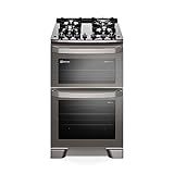 Fogão 4 Bocas Electrolux Cinza Experience Com Mesa De Vidro- Duplo Forno E PerfectCook360 -FE4DC- 220V