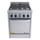 Fogão 4 Bocas Inox Com Forno Don Bidone Venâncio