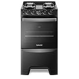 Fogão 4 Bocas Mesa De Vidro Preto Continental FC4FP Bivolt