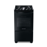 Fogão 4 Bocas Vidro Grade Dupla Bfo4vae Preto Brastemp 110v 220v
