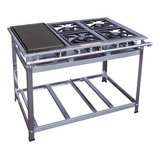Fogão A Gás 4 Bocas 30x30 Perfil 7 Baixa Pressão Luxo Inox C