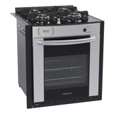 Fogao A Gas P embutir Venax Gaudi Prisma Vitreo 4 Bocas Inox