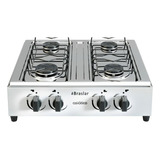 Fogão Asiático De Mesa A Gás 4 Bocas Branco Braslar 110 220