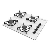 Fogão Cooktop 4 Bocas Chamalux Ultra Chama Bivolt Cor Branco 127v 220v Trempe Chapa