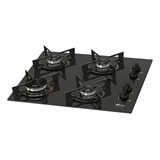 Fogão Cooktop 4 Bocas Fischer Fit Line Gás Mesa Vidro