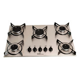 Fogão Cooktop A Gás 5 Bocas Inox 110v 220v