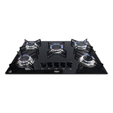 Fogão Cooktop Com Alimentação Gás Askoi 5 Bocas C 2 Bocas Grandes Cor Preto 5 Queimadores