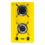 Fogão Cooktop Com Alimentação Gás Askoi Fogão 2 Bocas Cor Amarelo 2 Queimadores