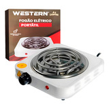 Fogão Cooktop Elétrica Western Fg1000 Fogão Elétrico Fogareiro Portátil 1000w 1 Boca Camping Acampamento 127v