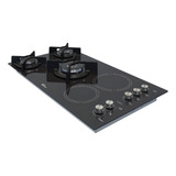 Fogão Cooktop Fischer 5 Bocas Top Elétrico gás De Mesa Vitrocerâmica Preto 220v