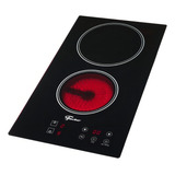Fogão Cooktop Fischer 73474 Touch 2q Elétrico Mesa Vitrocerâmica Wt Cor Preto 220v