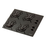 Fogão Cooktop Fornello 4 Bocas Preto A Gás