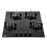 Fogão Cooktop Franke Glass 4 Bocas Gás Fhg604 Preto 110 220v Cor Vidro Preto 127v 220v