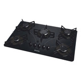 Fogão Cooktop Gás Braslar Pop 5 Bocas Preto 127v 220v