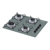 Fogão Cooktop Gás Chamalux Ultra Chama 4 Bocas Prata Bivolt Trempe Aramada 127v 220v