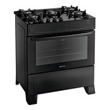 Fogão De Pé Atlas Mônaco Top Glass 5q A Gás elétrico 5 Que Cor Preto 127v 220v