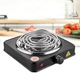 Fogao Eletrico 1 Boca 110v Portatil Espiral 1000W Fogareiro Preto