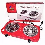 Fogao Eletrico 2 Bocas Fogareiro Portatil 2000w Mesa Camping Bancada 127v