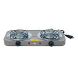 Fogão Elétrico Fogareiro Portátil Cooktop 2000w 110v 2 Bocas Cor Cinza 127v