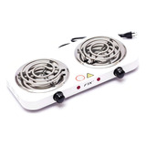 Fogão Elétrico Portátil Anafe Nza Fogareiro Com 2 Queimadores Cor Branca 127v