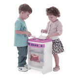 Fogão Estufa Infantil Casinha Flor Estilo Xalingo