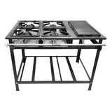 Fogão Ind 30x30 Gourmet 4 Bocas Baixa Pressão E Chapa