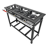 Fogao Industrial 3 Boca Qs Alta Pressão Profissional Brinde