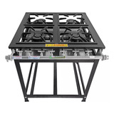Fogão Industrial 4 Bocas 2 Duplas E 2 Simples Bp Cristal Aço