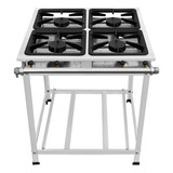 Fogão Industrial 4 Bocas 30x30 P7 Em Aço Inox Alta Pressão
