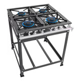 Fogão Industrial 4 Bocas Baixa Pressão Qs qd P5 30x30 Aço