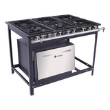 Fogão Industrial 6 Bocas 3 Duplas Gás Extra Com Forno E6d3f