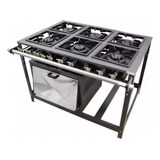 Fogão Industrial 6 Bocas Em Baixa Pressão 30x30 P5 Com Forno