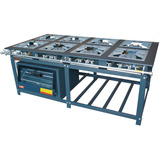 Fogão Industrial 8 Bocas 40x40 Baixa Pressão Com Forno Stand