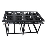 Fogão Industrial 8 Bocas Baixa Pressão 30x30 Pronta Entrega