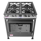 Fogão Industrial A Gás 4 B Misto Baixa Pressão Forno 92lts