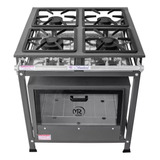 Fogão Industrial A Gás 4 Bocas Baixa Pressão Forno 92lts
