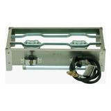 Fogão Industrial Alta Pressão Em Inox 2 Bocas Fogareiro Cor Prateado